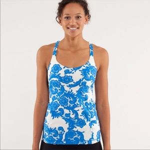 Lululemon Free to be Tank Laceoflage Blue Cream